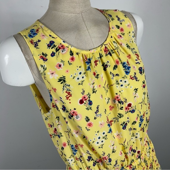 Design lab Floral Yellow Sleeveless Dress S - Picture 5 of 12